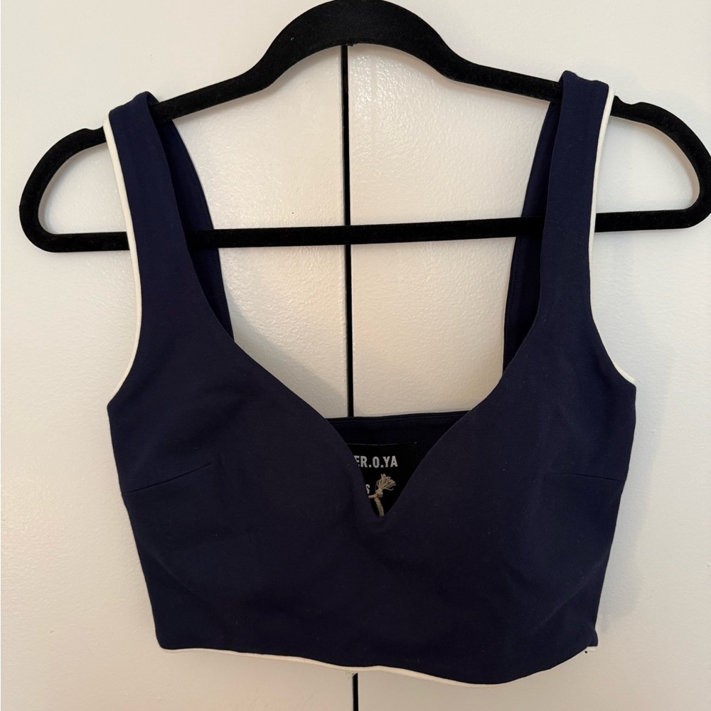 SER.O.YA Blue Crop Top (runs slightly large)